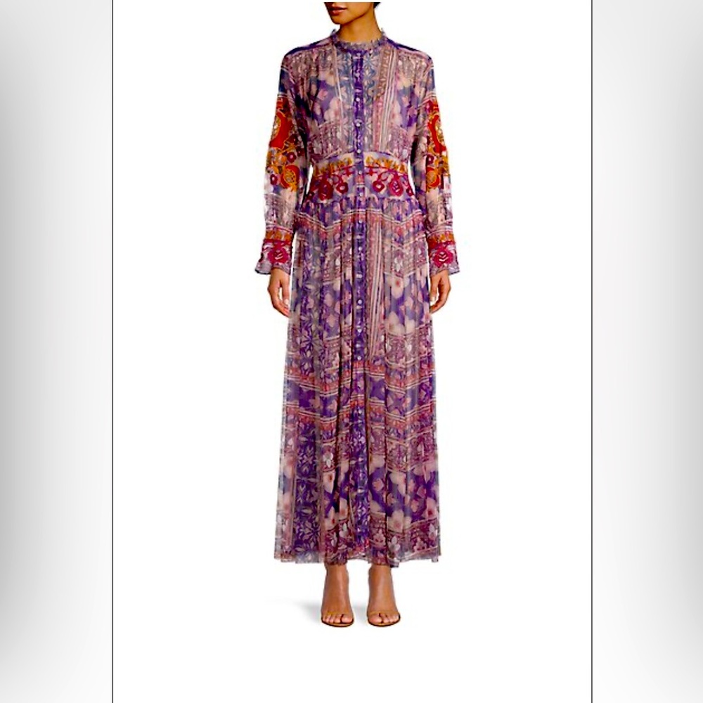 ❤️JOHNNY WAS DUANA EMBROIDERED MESH DRESS💐💐❤️ Most beautiful dress. 2 Medium